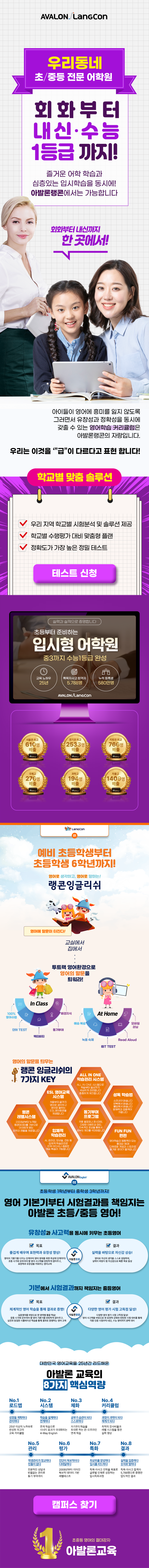 아발론 랭콘 초/중등 전문 어학원